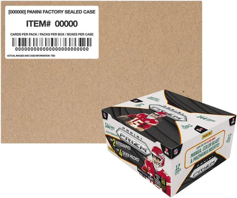 2025 Panini Prizm Football Hobby 12 Box Case (Presale 2/2)